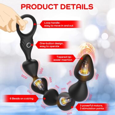 14 Inch Silicone Vibrating Anal Beads in Pakistan