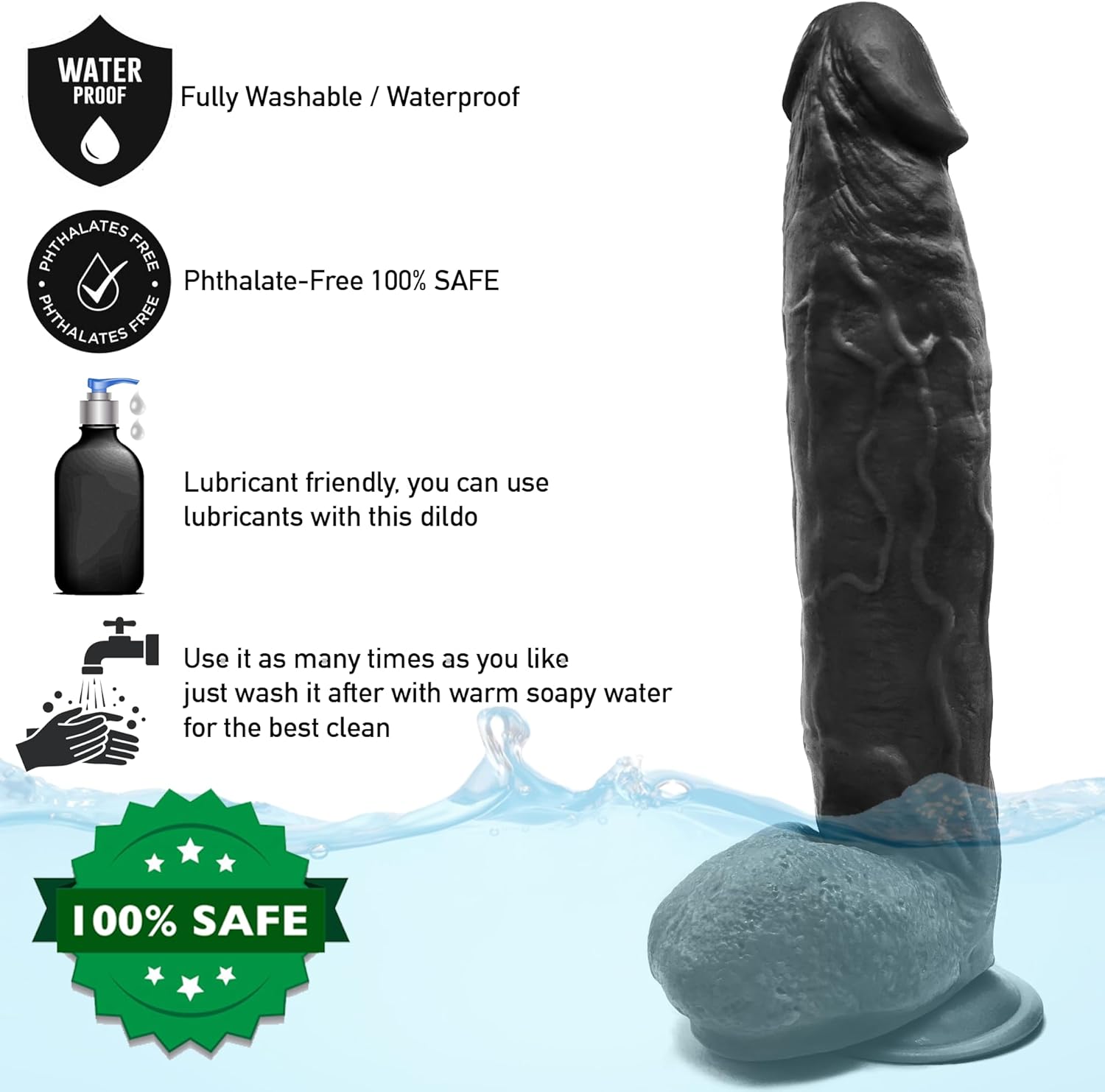 Big Black Dildo Sex Toy In Pakistan